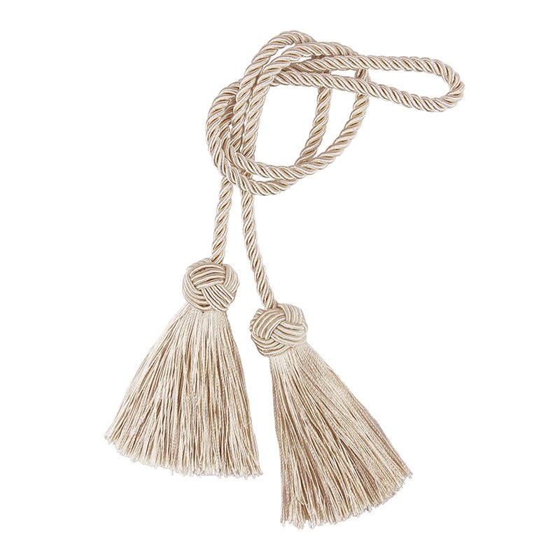 Accesorios de cortina con borlas para decoración del hogar, cuerda de soporte de hebilla de cortina, tejido hecho a mano, 1 par