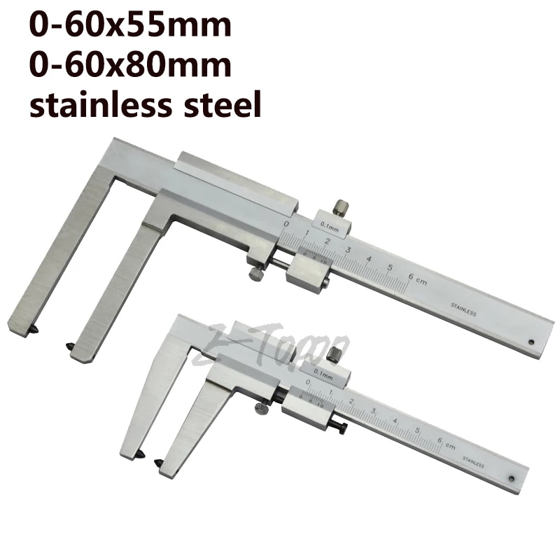 0-60mm bromsok för bromsskivor mätverktyg skivbroms tjocklek mätare klo längd 50mm/80mm