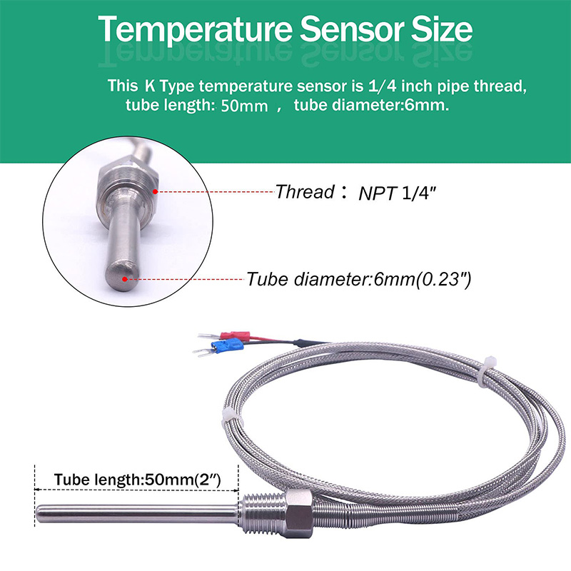 800°C Degree High Temperature Sensor Thread NPT 1/... – Grandado