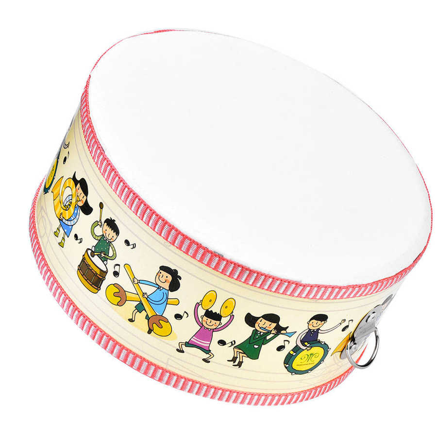 Percussie-instrument Speelgoed Houten Catoon Patroon Uitgerust Met Een Schouderband Voor Kids Musical Speelgoed