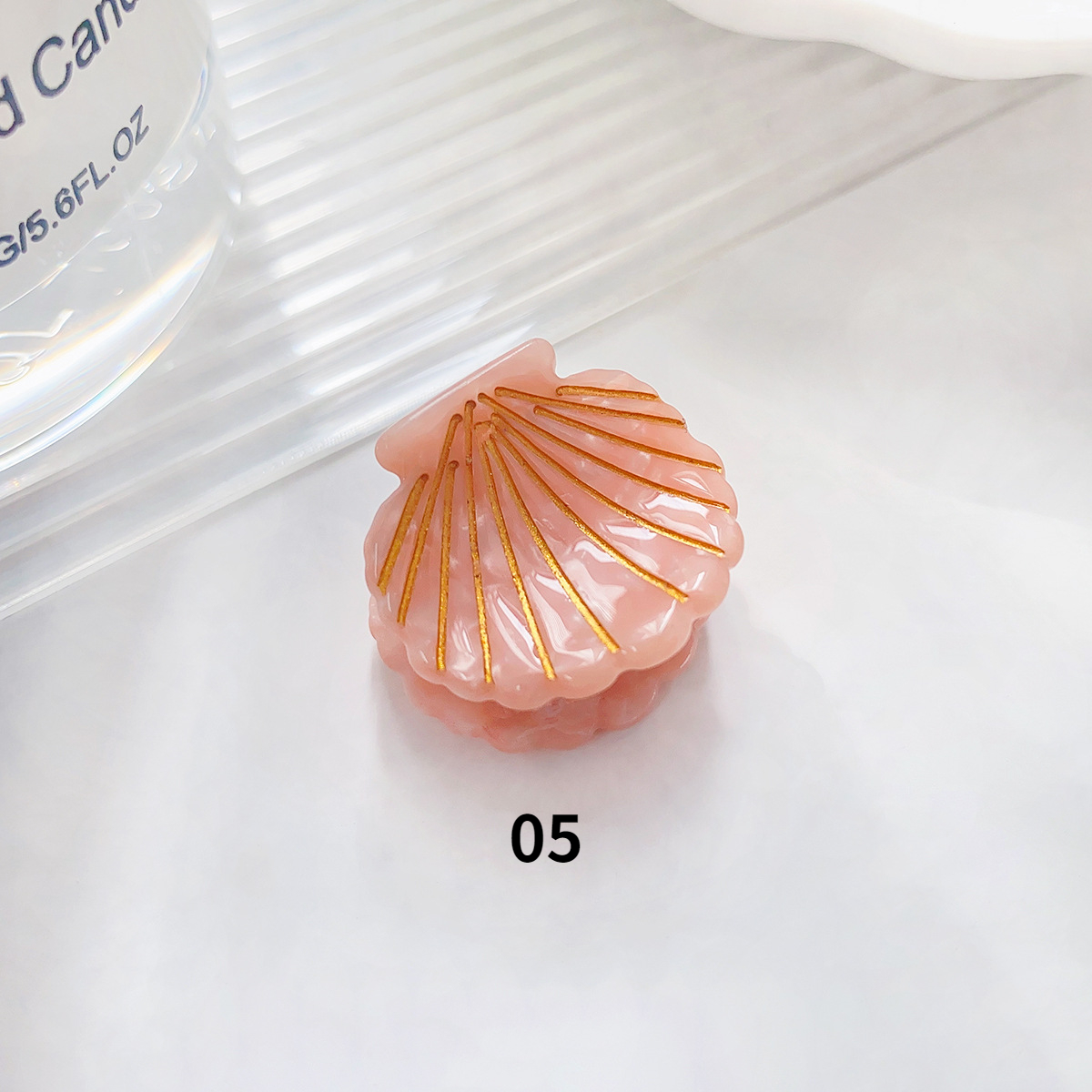 Pinzas para el cabello de concha a la para mujer, Mini Clip de tiburón bonito y dulce, pinzas para el cabello, pinzas para el cabello, accesorios para el cabello a la: Rosa