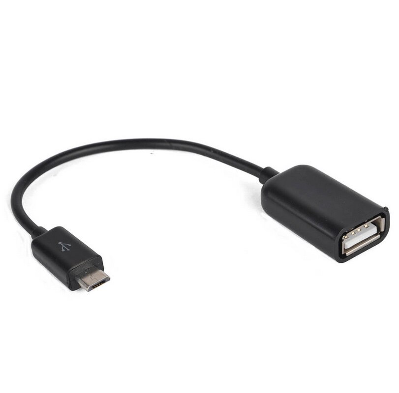 100% tested Colorful Host Micro USB to USB Mini OTG Cable Adapter for Samsung Xiaomi HTC LG Android Phone for flash drive glossy: Black