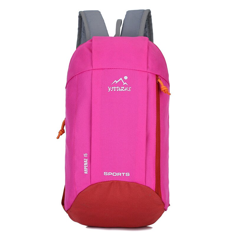 10L Outdoor Sport Licht Gewicht Waterdichte Rugzak Reizen Wandelen Tas Rits Verstelbare Riem Camping Knapzak Mannen Vrouwen Kind: 5C Rose