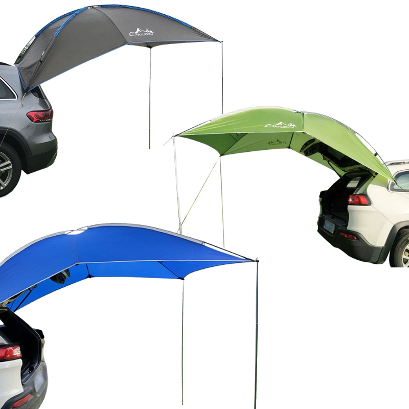 Auto-sonnenschutzzelt mit halterung, heckklappen-sonnenschutzmarkise für selbstfahrer