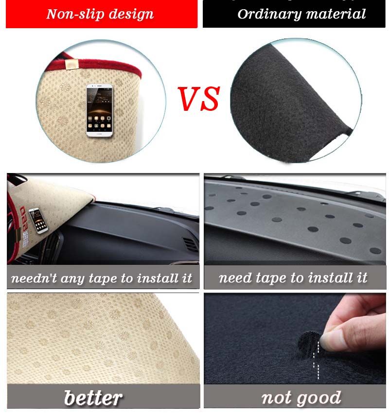 Tapis De Tableau De Bord Pour Renault Captur (2014-2017) - Protection Anti-reflets Et Anti-UV - Conception Antidérapante Et Ajustement Parfait