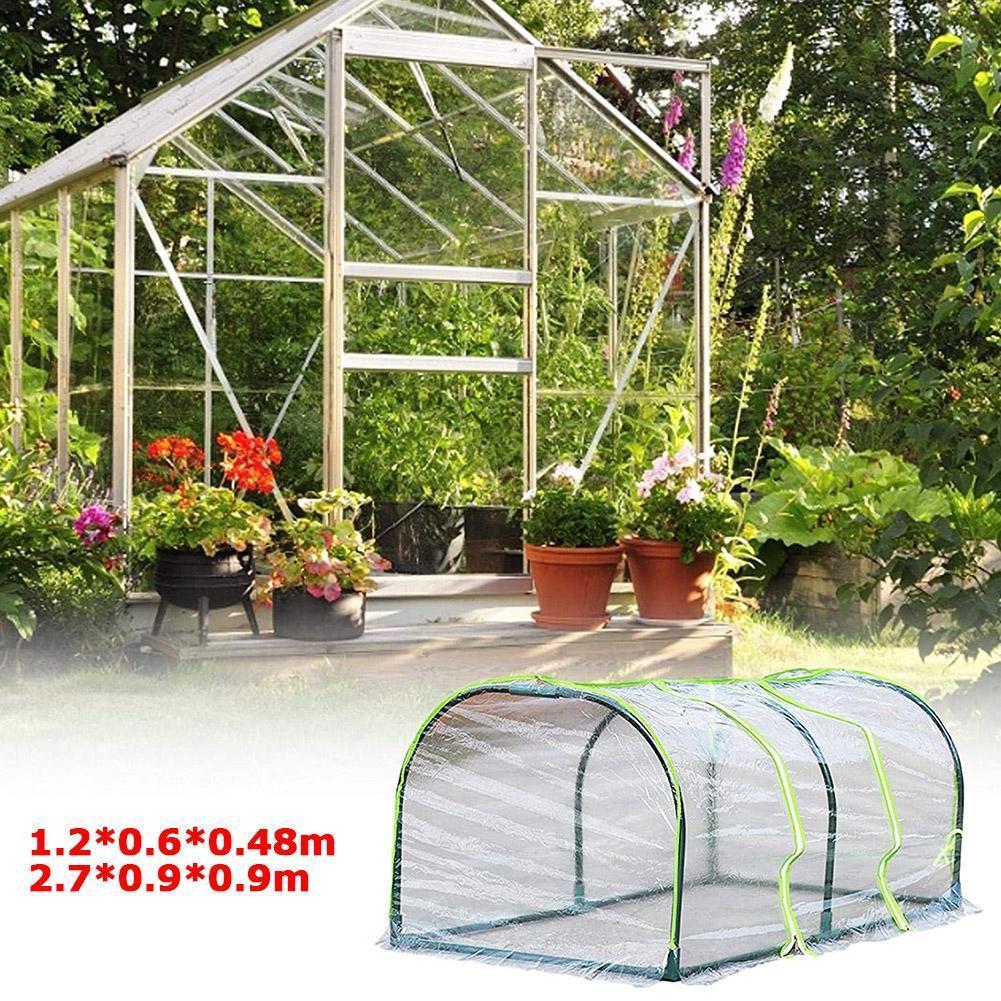 1.2M Draagbare Home Tunnel Kas Mobiele Mini Kas Koude Cover Plant Kas Isolatie Zonder Geventileerde Pole V5n4