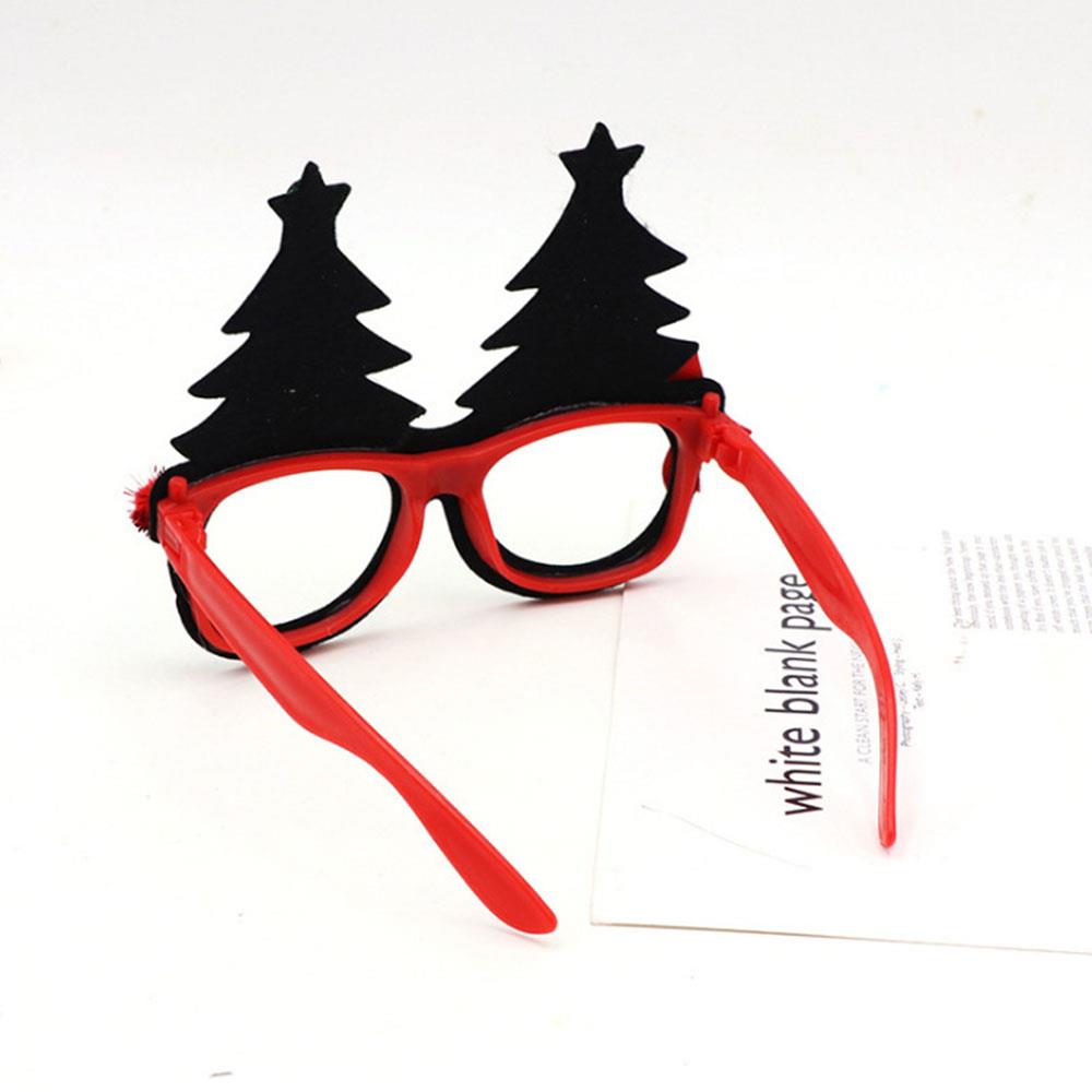 Noël ornements lunettes lunettes cadres décor en plastique maternelle accessoires soirée dessin animé noël lunettes cadres