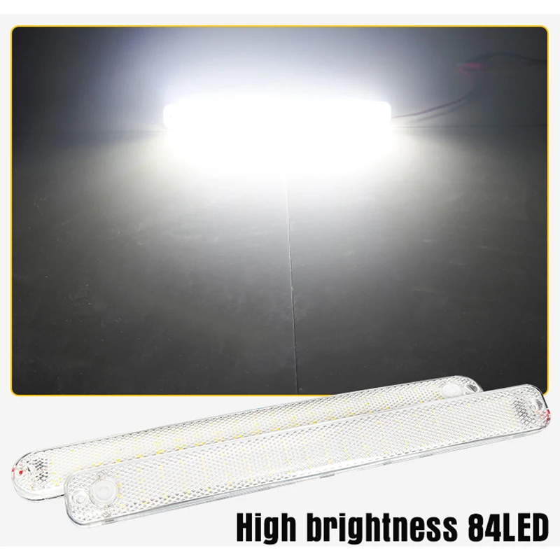 1- pack 84 led-ljus för bil, innerbelysning, skåpbil, buss, husvagn, läslist med på/av-brytare, bagagerumslampa, bagagerumsbelysning