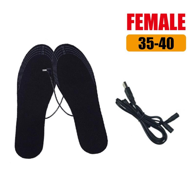 1 par de zapatos calefactados eléctricos USB plantilla para pies calentador de pie calentador de invierno para mantener el calor zapatos de pie plantilla zapatos botas calentador