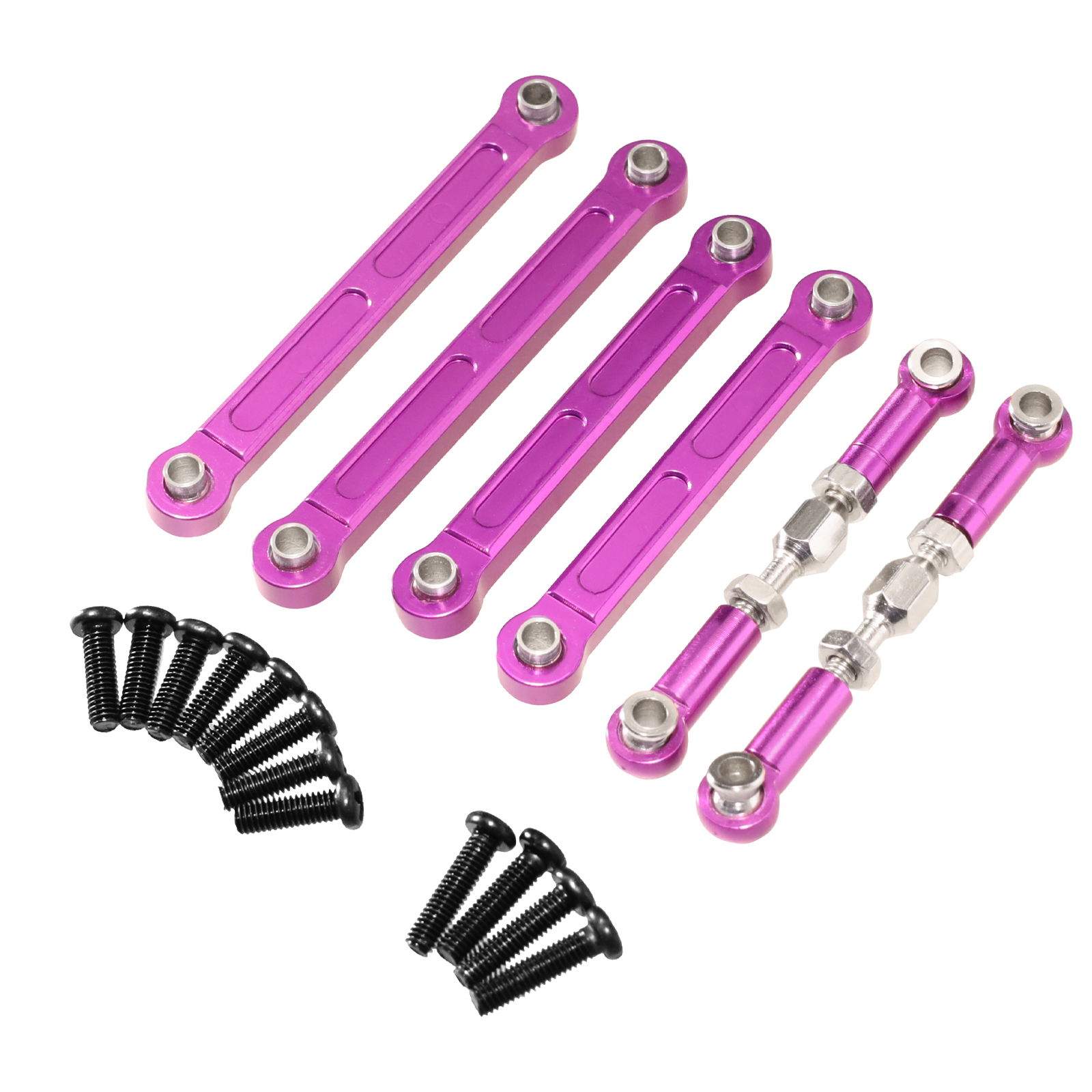 Wltoys 144001 144010 124016 124018 124007 124017 124019 124008 124007 124010 RC coche de control remoto piezas de varilla de mejora de metal: Morado