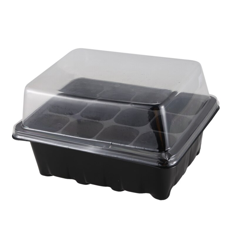 Kiembak zaadbak bloempot voor thuiskantoordecoratie kweekbak met , 12 gaten : 19 x15 x 11cm