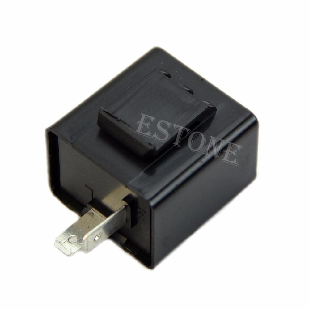 Intermitente de 2 pines para motocicleta, relé de lámpara de señal, luz indicadora de LED, 12V
