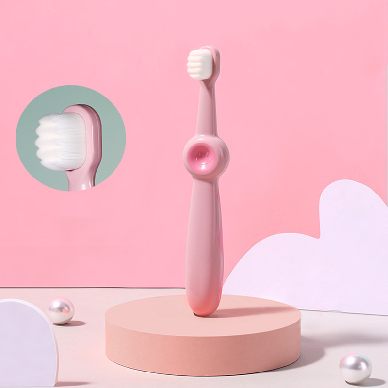 1Pc Kids Candy Color merci per ragazzi Gilrs denti per bambini articoli per la cura della salute dentale articoli per bambini spazzolino da denti in Silicone morbido per bambini: pink