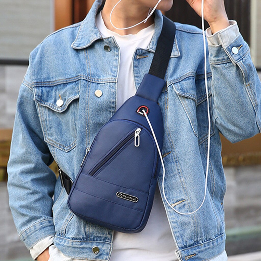 Unisex Waterproof Crossbody Bag Sports And Leisure Shoulder Bag Outdoor Chest Bag Casual Nylon Messenger Bags