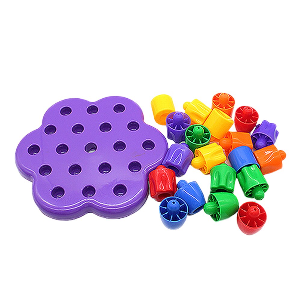 20 Pcs Stapelen Blokken Geometrisch Vormige Kids Educatieve Puzzel Speelgoed