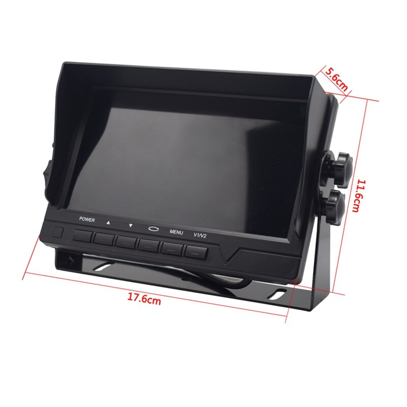 7 Inch TFT LCD Wired Car Monitor HD Display AV1 VGA Rearview Parking System Monitors