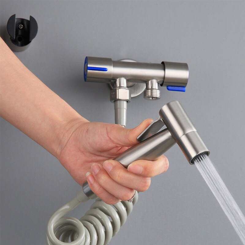 Wc Hand Bidet Kraan Badkamer Bidet Rvs Wc Hand Held Bidet Kraan Spuit Bidet Set Reiniging Douchekop Tap: Default Title
