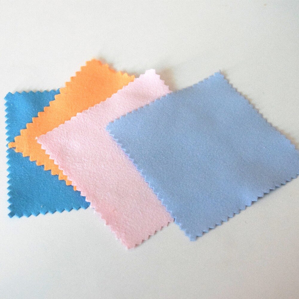 10Pcs Sieraden Poetsdoek Clean Cleaning Voor Platina Goud En Zilver Bril Jewelrys