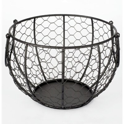 Keramische Iron Ei Fruit Diversen Opslag Mand Diversen Opbergdoos Keuken Keramische Kip Decoratie MJ827: L-basket