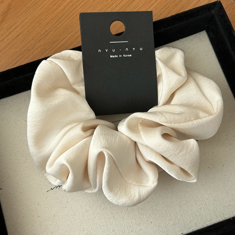 Coleteros de satén Retro de Corea para mujer, bandas de goma elásticas para el cabello grandes, lazos para el cabello de seda para niñas, diademas negras, accesorios para el cabello: Lavanda