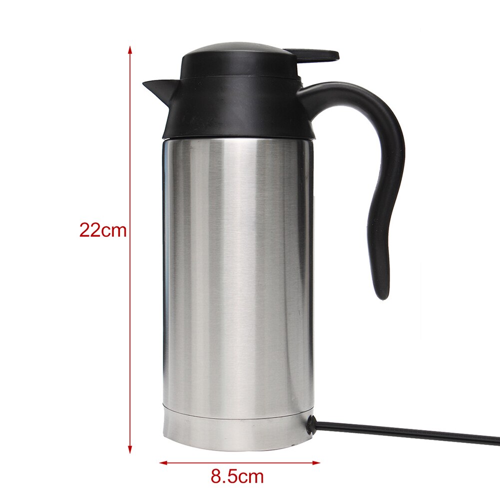 12/24V 750Ml Vehicular Ketel Auto Elektrische Pot Roestvrij Staal Koffie Mok Met Sigaretten Aansteker Auto Accessoires koffie Waterkoker