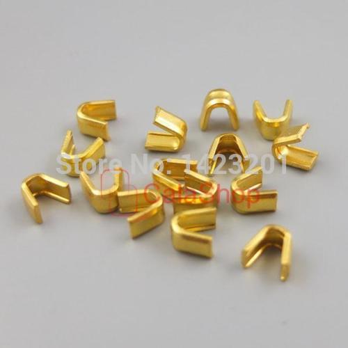 500 Pcs / Lot #5 5mm U-shaped Zipper stoper Top Stop Bottom Rescue Repair Set Black Nickel Gold Bronze