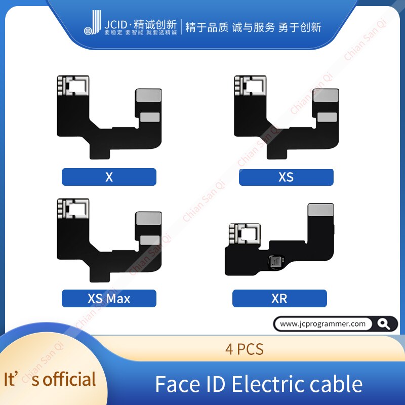 JC-Cable flexible para reparación de identificación facial, matriz de puntos apto para iPhone X/XS/XR/XSMAX/11/11P/11PM/12/12PM: X Series 4PCS