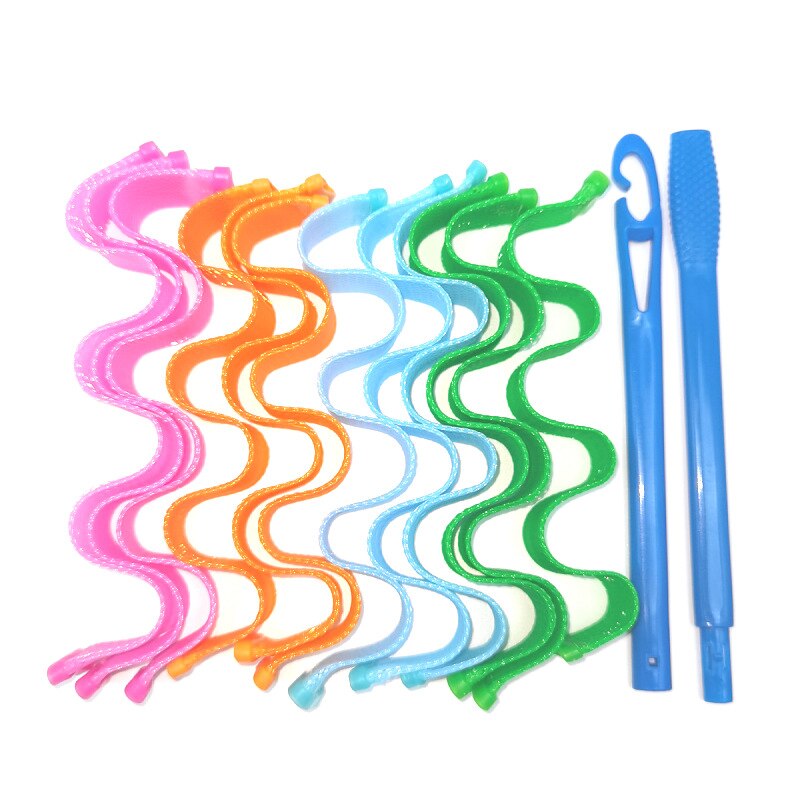 12 Stuks Magic Hair Curler Geen Schade Aan Haar Diy Golf Krul Rollers Draagbare Kapsel Sticks 30Cm Duurzaam Curling hair Styling Tools