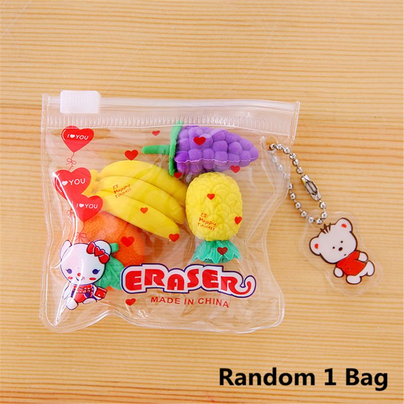 30+ Styles Cartoon Shape Rubber Eraser Cute Children Stationery School Supplies Rubber Eraser Correction Supplies Kids