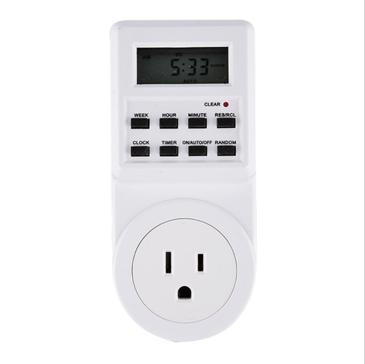 Plug-in Programmable Timer Switch 120V 15A US Plug Socket Switch Socket us wall electric socket