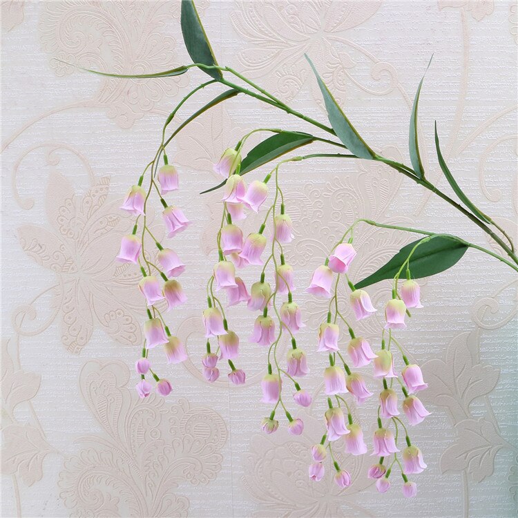 Konstgjord blomma klockblomma campanula bröllop mjuk dekoration diy klocka blomma hem hotell bröllop dekoration siden blomma: Lila