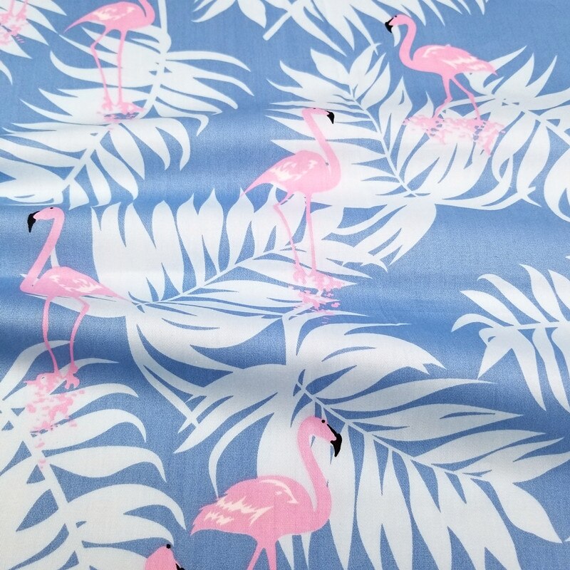 Tejido de costura multicolor con estampado de flamencos, tela de algodón para Patchwork, Material textil para el hogar opcional, 50x40cm