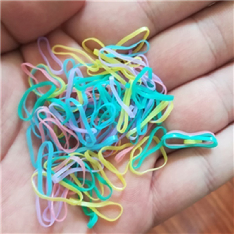 100 Stück Elastische Haarseile – Mini-Haargummis Aus Stoff, Kaffeefarben, Langlebig & Vielseitig