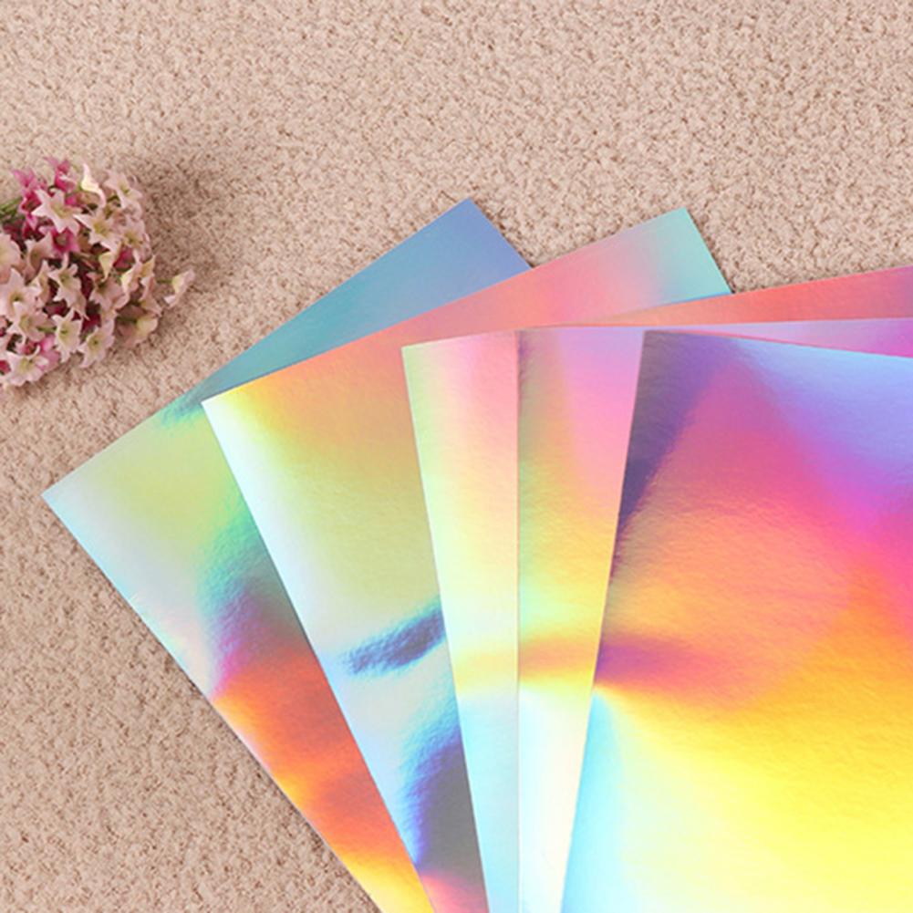 20pcs Holographic Stickers Self Adhesive Waterproof Paper Printable No Odor Sparkling Holographic Premium Sticker for Office
