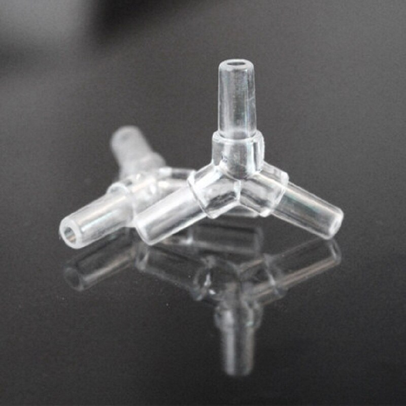 10 stuks kunststof luchtslang slangpilaar t-stuk connector adapter aquarium aquarium zuurstofpomp slangverbinding luchtpijp fitting verbindingsstuk