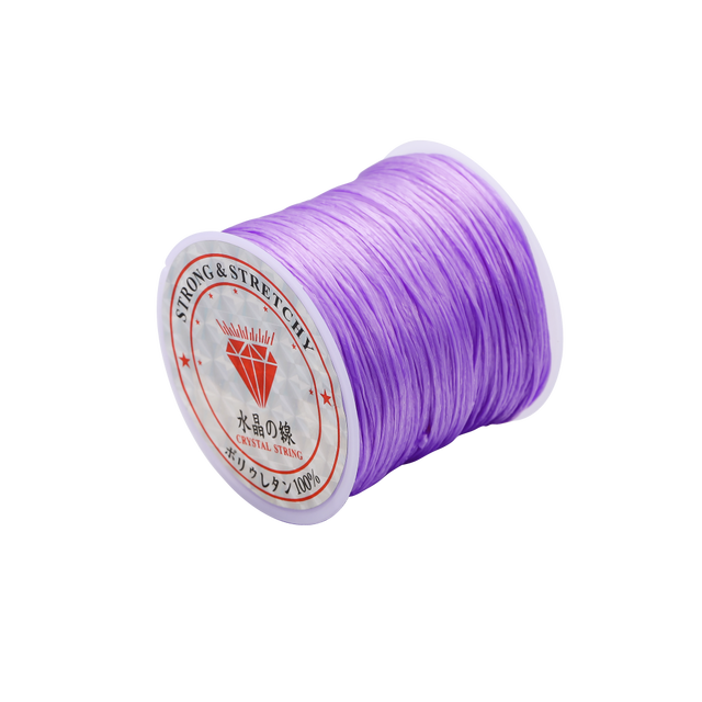 Hilo elástico redondo de 10/40M y 1mm, línea de cristal, cordón elástico de goma de nailon, cuerda elástica para hacer joyería DIY, pulsera de cuentas: S / Transparente