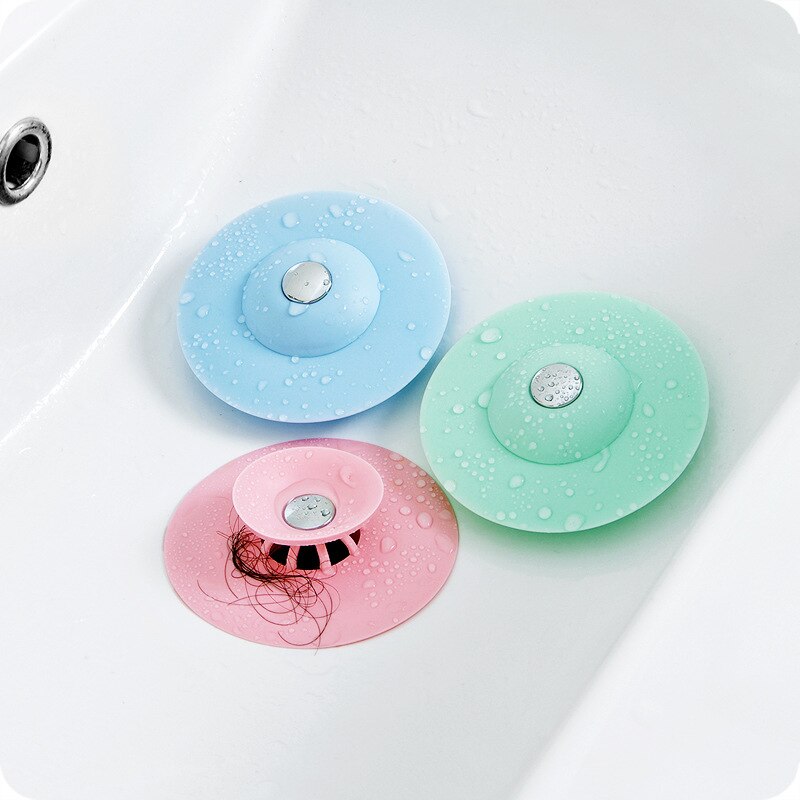 Kitchen Sink Drain Plugs Strainers Bath Drain Stopper Waste Plug Sink Filter Strainer Bathroom Shower Sink Mesh Hair Catcher