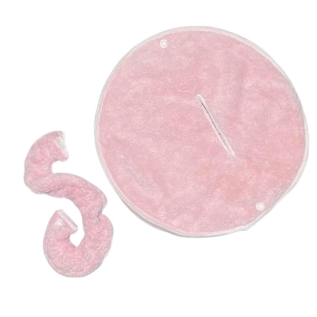Facial Towel Mask Hydrating Rejuvenation Coral Fleece Beauty Salon Face Mask for Women Girls Sister - Single Hole Pink: One Hole Strap Pink
