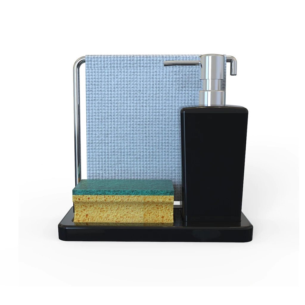 Keuken Type Zeepdispenser Hand Doek Band Badkamer Apparatuur Acessories 19 Verschillende Kleuren Zwart Grijs Hervulbare Luxe: Black