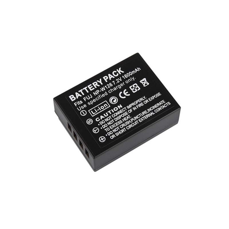 NP-W126 7,2 V 1600mAh NP W126 batería para Fujifilm Fuji X-T2 X-A3 XT2 XA3 X-T20 XT20 X100F NP-W126S de lentes intercambiables: 1 battery
