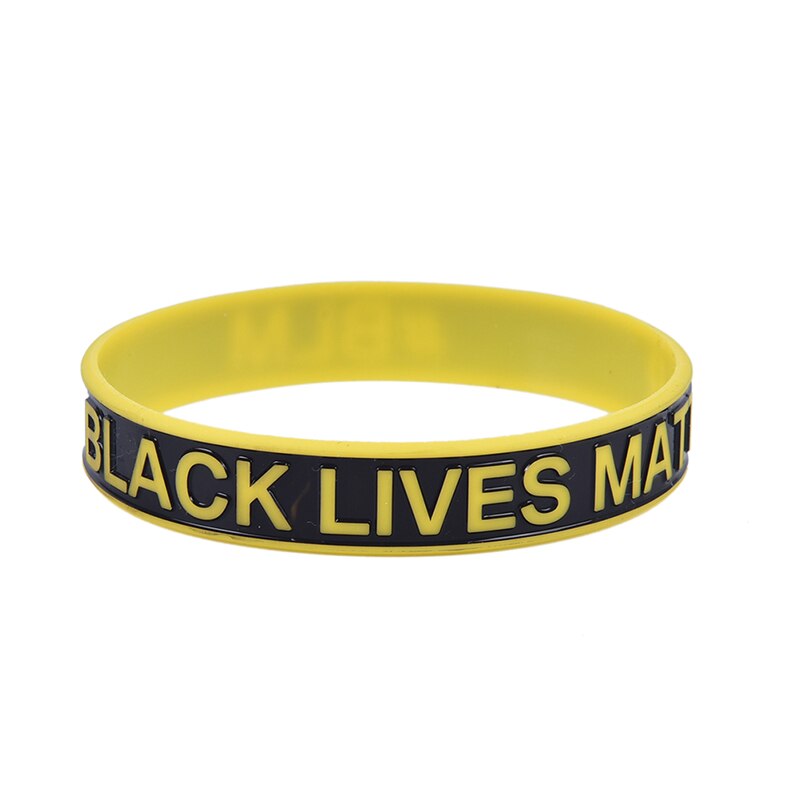 Je ne peux pas respirer Bracelet en caoutchouc et bracelets pour hommes femmes bijoux: yellow