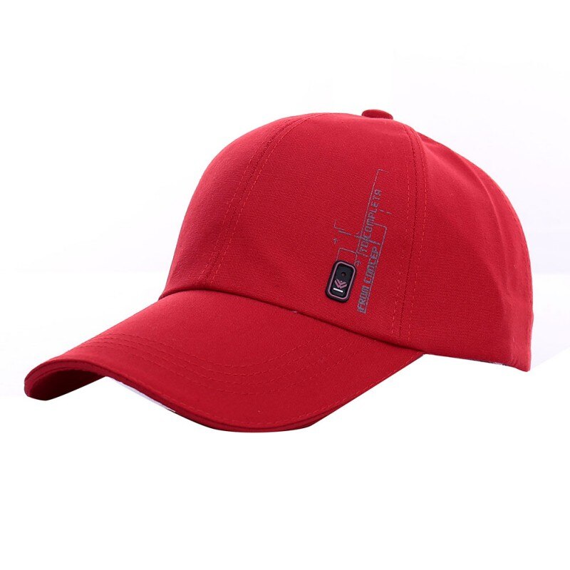 6 kleuren Verstelbare Outdoor Sport Zonnehoed Outdoor Mannen Golf Honkbal Hip-Hop Bowler Katoen Cap: Rood