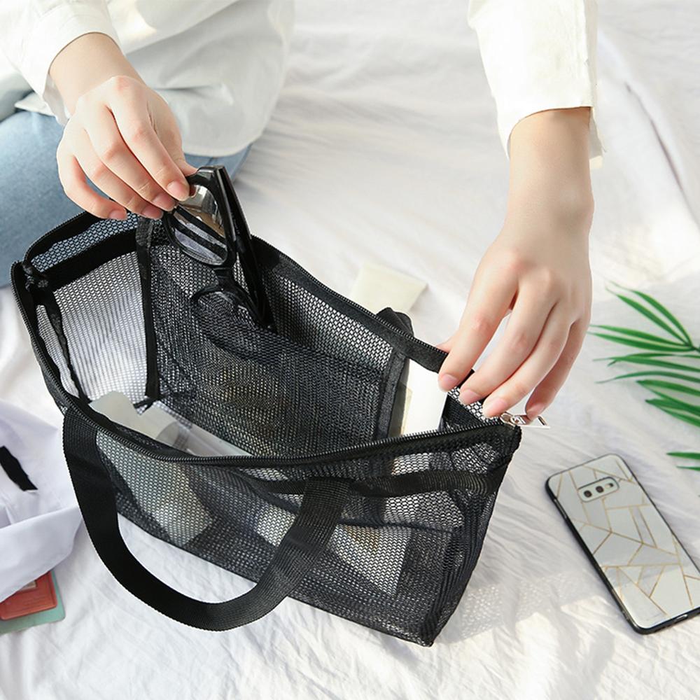 Women Mesh Transparent Bag Double-layer Heat Preservation Large Capacity Picnic Beach Bags beach park sports Shoulder ba