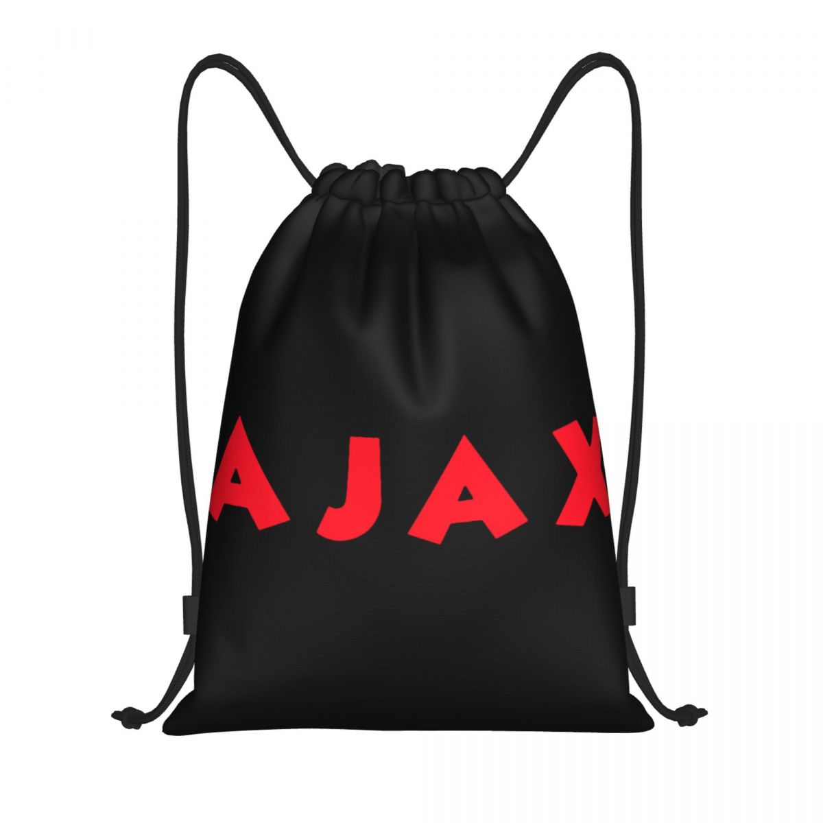 Custom Ajaxs Bobs Marleys Drawstring Bag Women Men Lightweight Amsterdam Football Sports Gym Storage Backpack: black