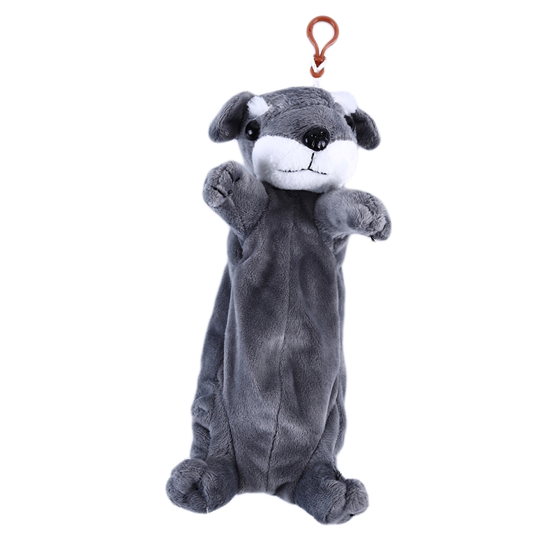 Niedliche Karikatur-hundepuppe, plüschtasche, Ebene mit reißverschluss, babyschlafdekoration, beruhigungspuppe