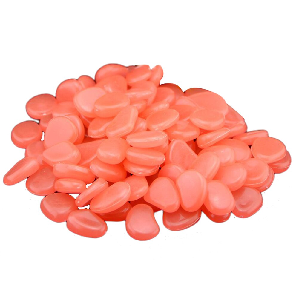50/10pcs Glow in the Dark Garden Marine Luminous Stone Shell Conch for Walkways Garden Path Patio Lawn Garden Yard Decor: Orange-10pcs