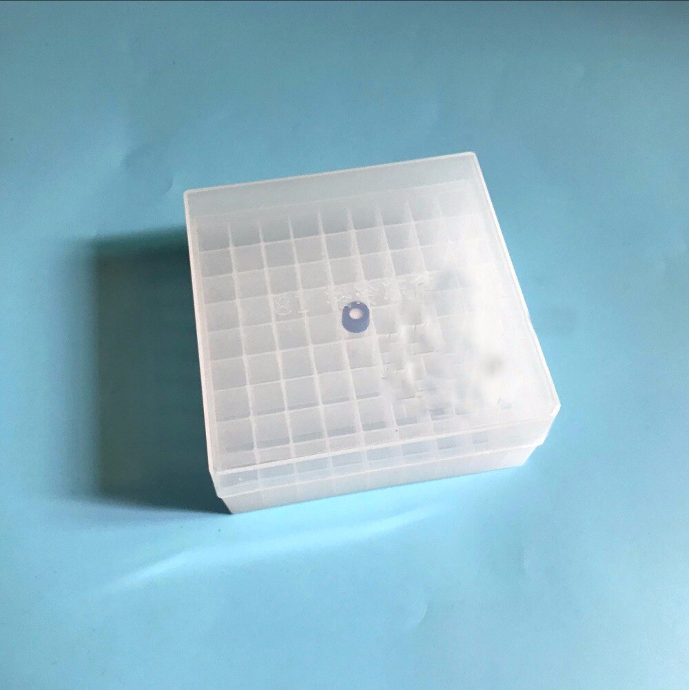 4pcs/lot 1.5m/2ml 50/80/100 cells Plastic Chromatographic sample bottle Storage box PP Cryogenic Storage Boxes