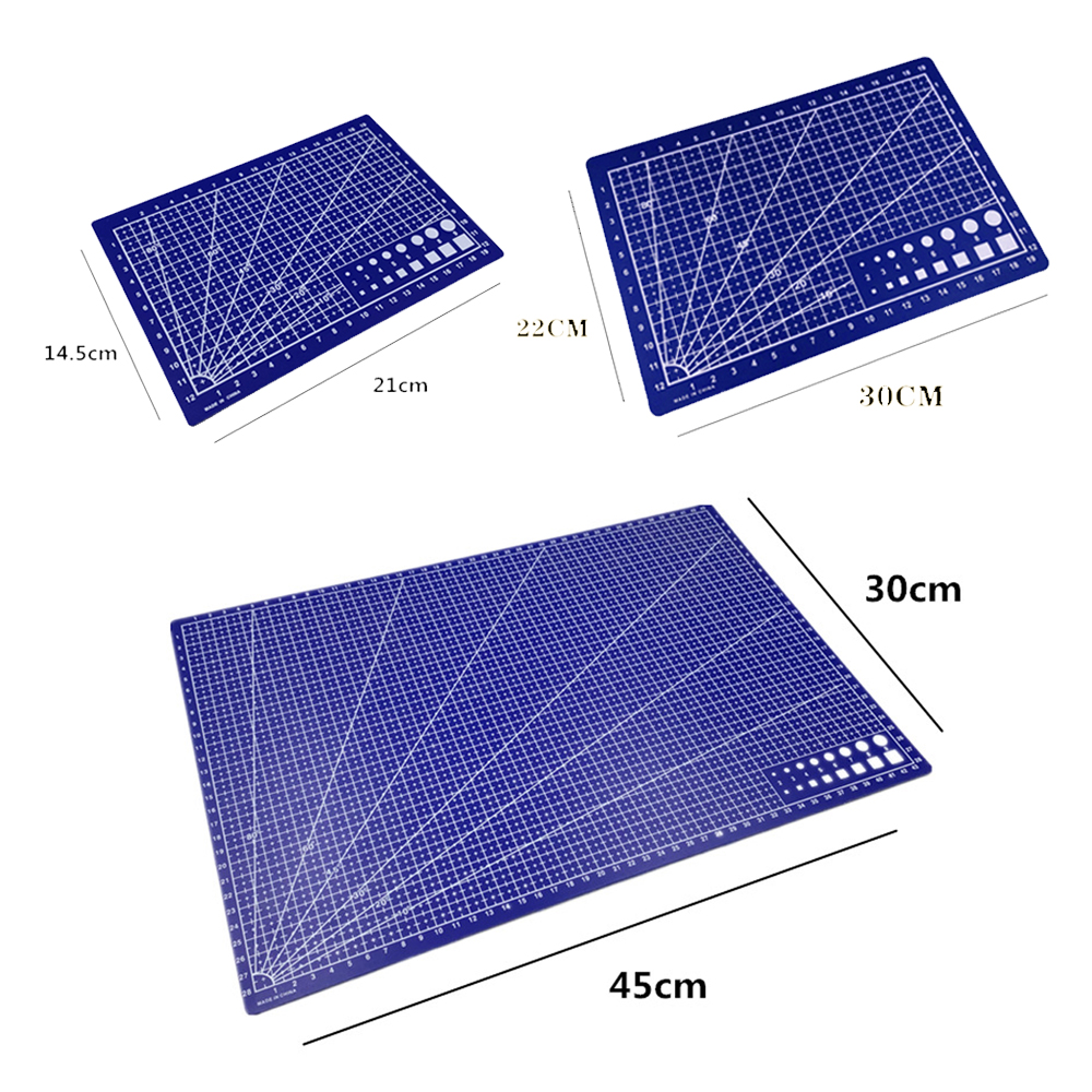 A3 A4 A5 PP Cutting Mat Workbench Patchwork Cut Pad Sewing Manual DIY Knife Engraving Leather Cutter Board Single Side Underlay: S / Blue