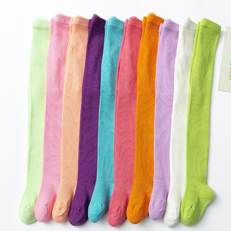 Mallas para niña de 0 a 6 años, pantimedias de algodón cálidas para bebé, ajustadas de Color caramelo, para primavera y otoño