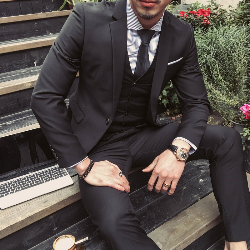 ZOGAA Männer 3 stück anzug lässig Britischen stil Anzug Jacke weste Schlauch drei-stück anzug Blazer hochzeit männer anzug 3 stücke